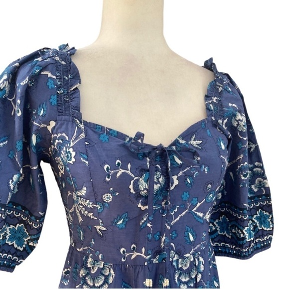 Caroline Constas Hart Dress NWT Floral Print Tiered Ruffle Sweetheart Neckline - Picture 4 of 10